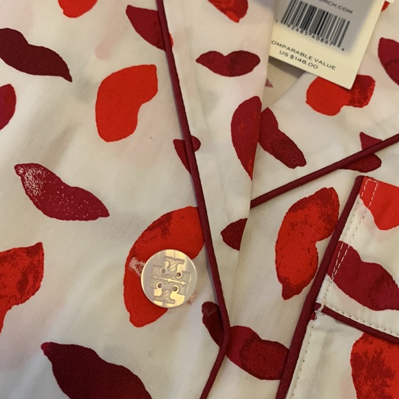 Tory Burch pajamas set Leanne lips size xxs - Picture 3 of 4
